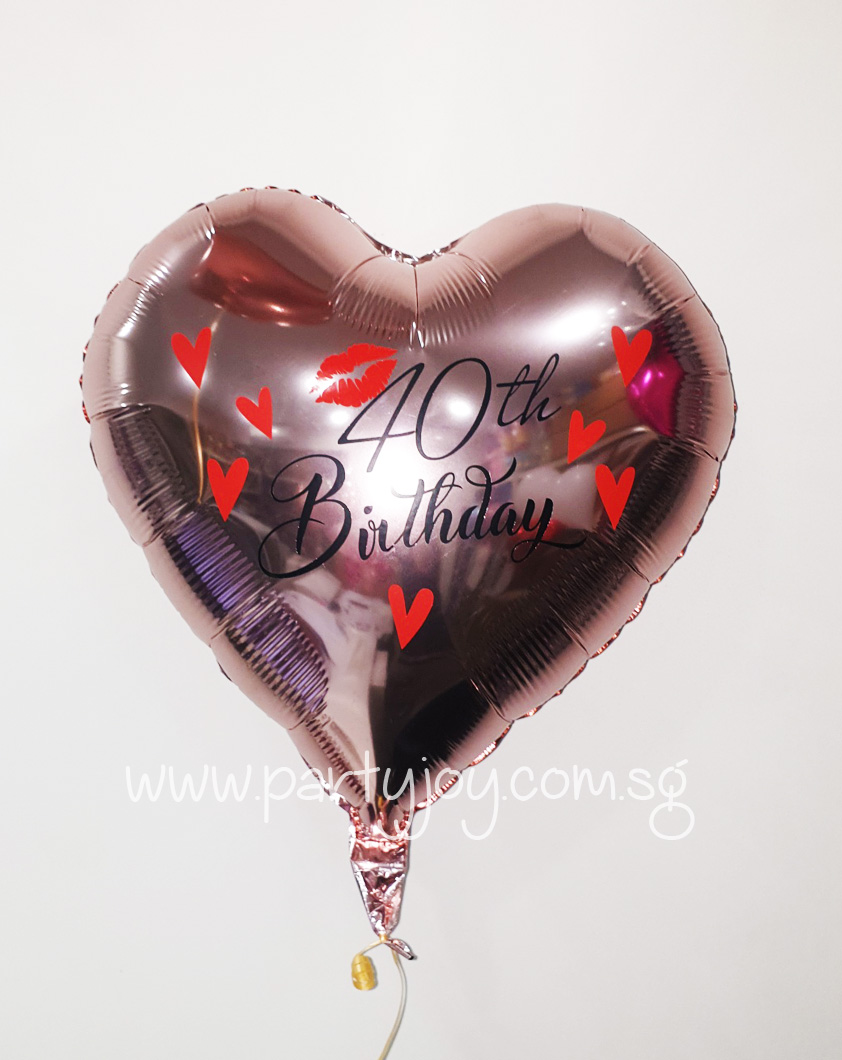 Customize Love Bday Foil Balloon Size: 18"